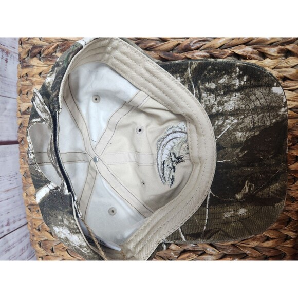 Woodland Creek Bass Fish Adjustable Camo Hunting Outdoor Baseball Cap Hat NWT - Picture 5 of 6